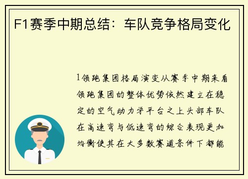 F1赛季中期总结：车队竞争格局变化